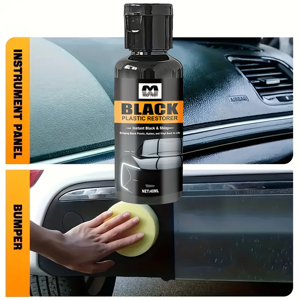 Professional-Grade Car Plastic Repair, Interior Gloss Wax, Black Vehicle Yellowing Repair And Nano Crystal Coating