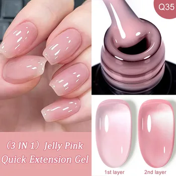 LILYCUTE 핑크 누드 퀵 익스텐션 젤, 광택제 젤리, 투명 반영구 UV 젤, 네일 아트, 건설 젤, 바니시 DIY, 7ML Best5 LILYCUTE 핑크 누드 퀵 익스텐션 젤, 광택제 젤리, 투명 반영구 UV 젤, 네일 아트, 건설 젤, 바니시 DIY, 7ML Best5