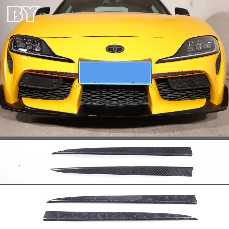 

Передняя противотуманная фара для бровей для Toyota GR Supra A90 2019-2022, противотуманная фара из настоящего углеродного волокна, аксессуары для литья век
