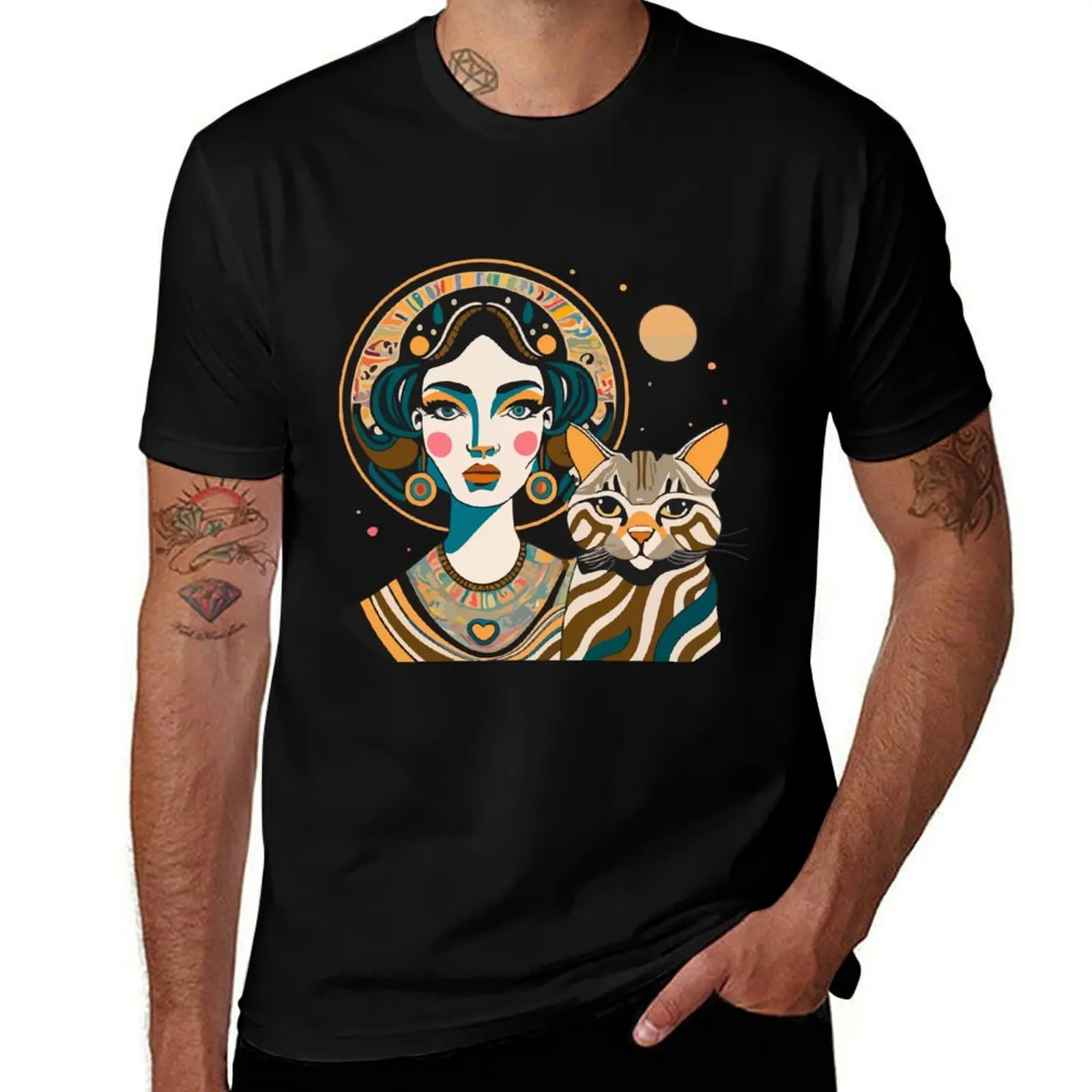 

Woman in the style of Gustav Klimt T-Shirt anime t shirts oversize man t shirt luxury T-shirt