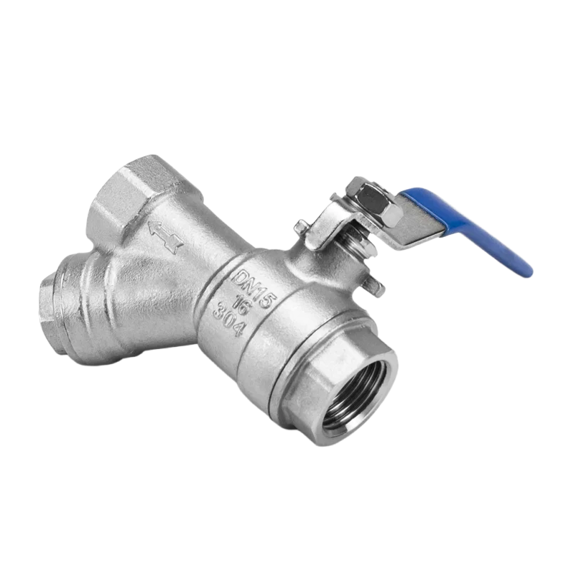 

CNJS Y-Type Integrated Filter Ball Valve DN15 for High-Temperature Water 304 & 316 Stainless Steel Floor Heating Switch Valve