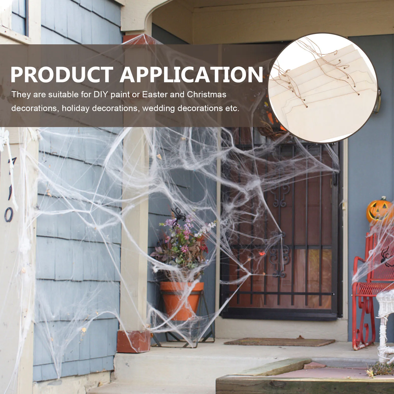 

6Pcs DIY Wooden Cutouts Natural Wood Slices Smooth Edges for Painting Graffiti Hanging Pendants Wedding Party Decor Home