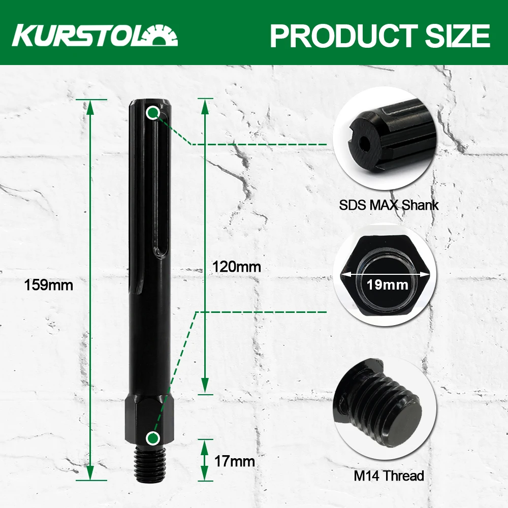 KURSTOL-M14 ذكر الموضوع إلى SDS ماكس ، محول لحفر المطرقة ، الحفر الكهربائية مع أربور ، محول ، 1/2 قطعة