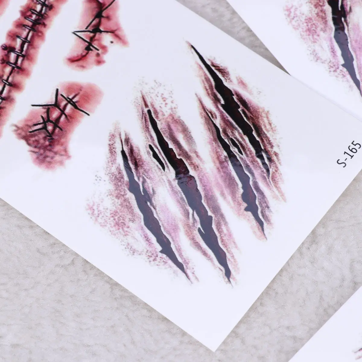 

Набор из 3 водонепроницаемых временных татуировок: реалистичные шрамы и раны для Хэллоуина, косплея и вечеринок