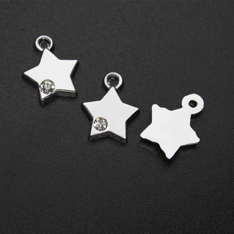 Fashion Jewelry Star Pendant Hang Dangle Charms For Necklace Jewelry Making Phone Strip Keychain Bag DIY Earrings Accessories