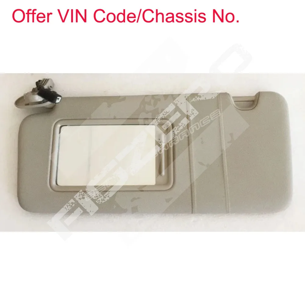 Front Left Right Car Sun Visor Sunshade Make-up Mirror Cord Beige Grey for Kia K4 K2 2010 2011 2012 2013 2014 2015 10-15 1pc