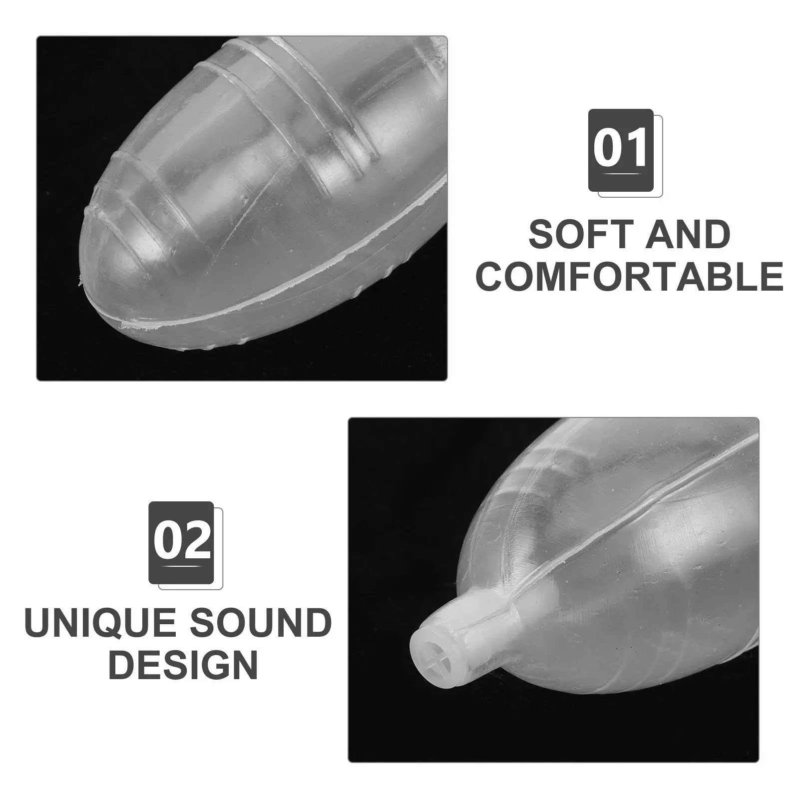 20Pcs Noise Maker Insert Replacement Rugby Style Plastic Squeakers for Repair Craft Accessories Squeaker Replacements for Pet