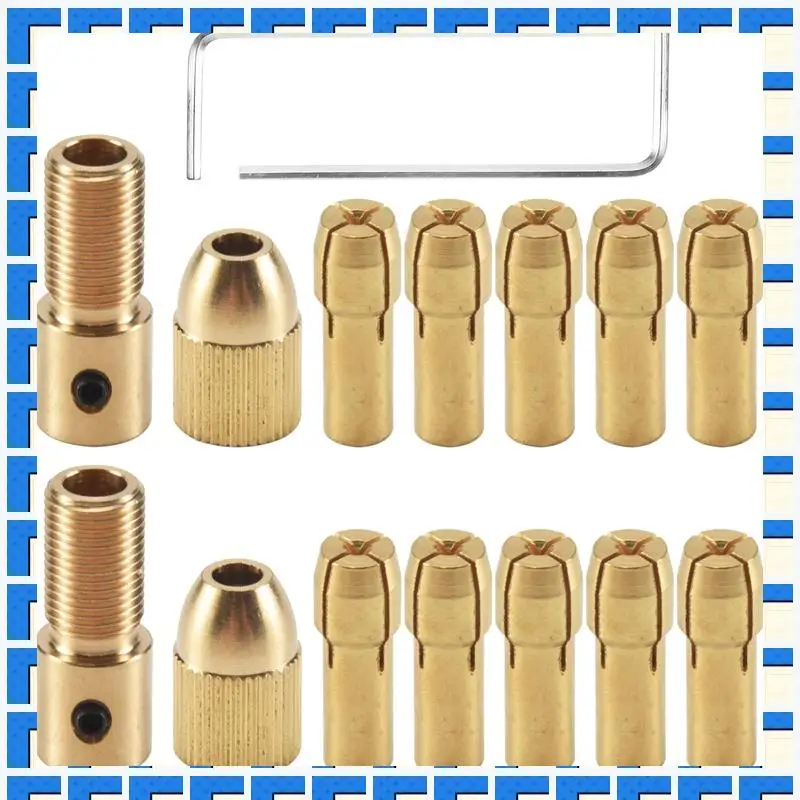 ABNG 14 ظرف مثقاب كهربائي صغير 0.5-3 مم مطحنة كهربائية ظرف نحاسي مجموعة مثقاب عزم الدوران الصغير (مفتاح ربط سداسي)