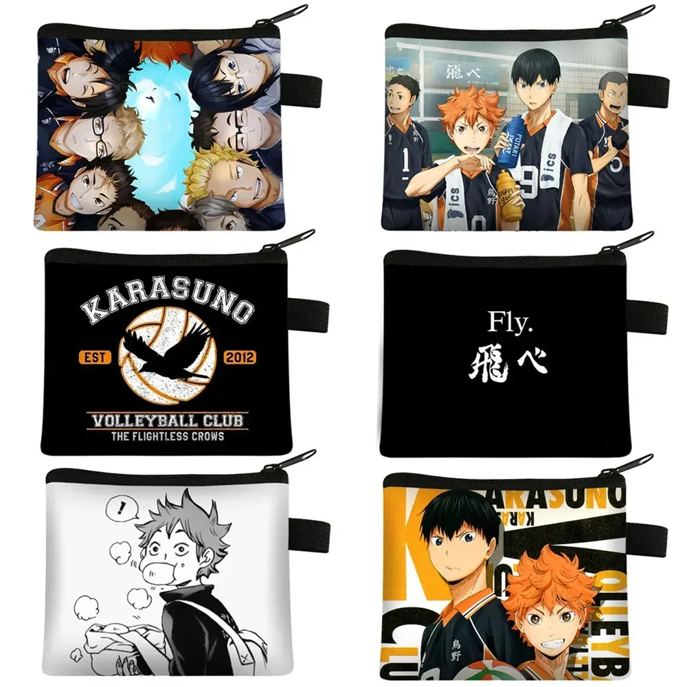 Anime haikyuu! Bolsa de moedas, oya, oya, haikyuu, carteira, hinata, sapato, mosca, alta, bolsa de dinheiro, mulheres, porta cartão, moeda