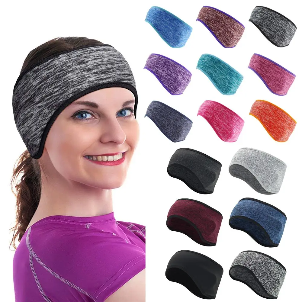 Couvre-oreilles de sueur de cheveux de sport de plein air, bandeau de sauna de course, cache-oreilles d'hiver, bandeau anti-transpiration de yoga, cache-oreilles souriants, femmes, filles, hommes