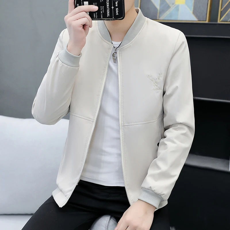 

Весенне-осенняя бейсбольная куртка для мальчиков-подростков, модная, из полиэстера, с длинными рукавами, на молнии, приталенная, дышащая верхняя одежда