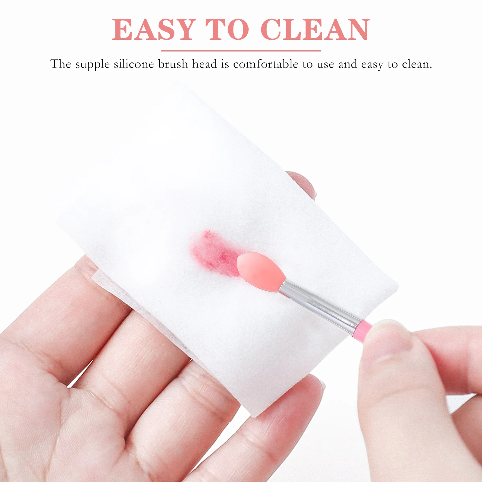 

2 set Lip Set Silicone Lipstick Applicator Brush Tool for Makeup Lip Gloss Spatula Professional Daily Use