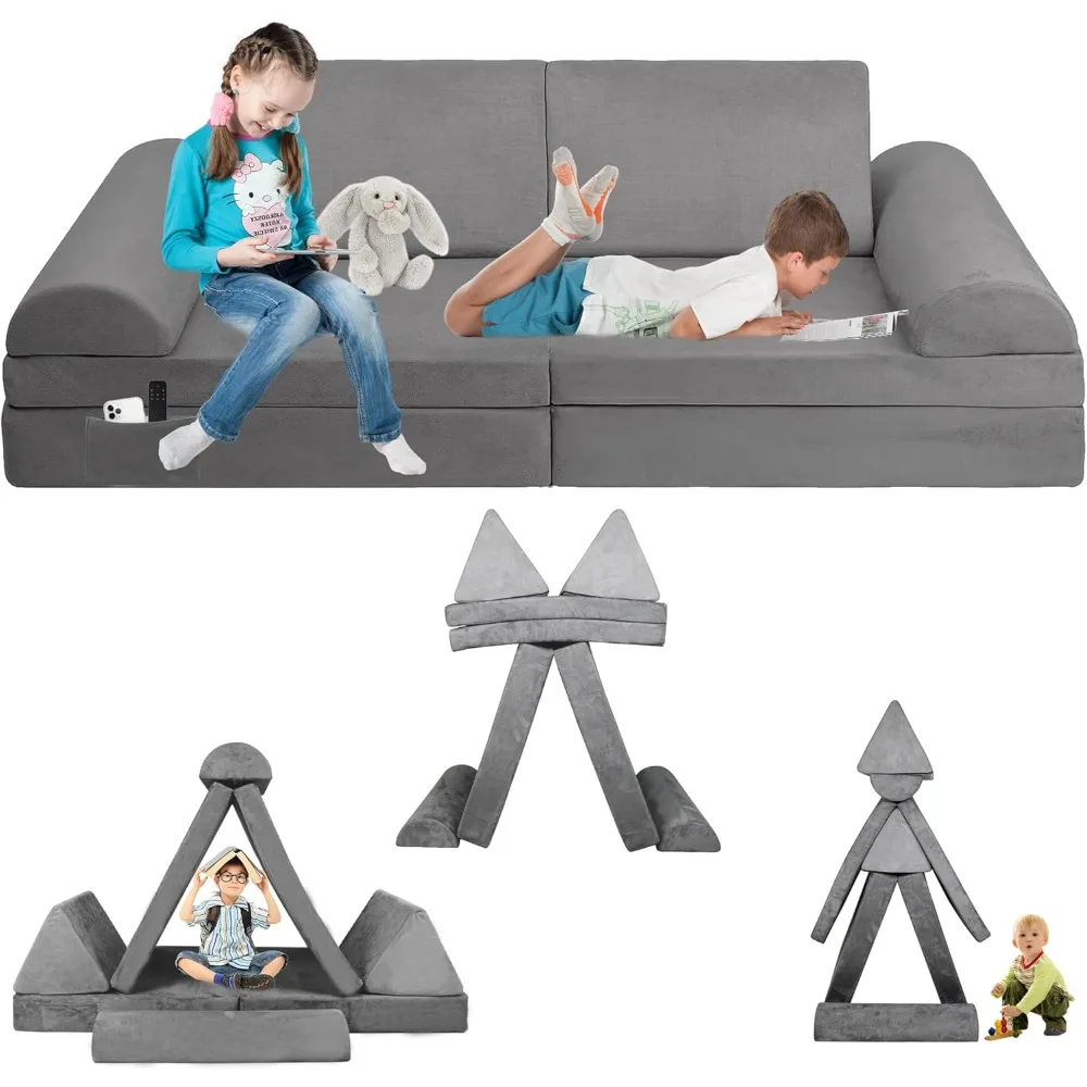 

Modular Kids Couch Sofa,Couch for Toddler and Baby Playroom/Bedroom,Perfect Toddler & Baby Couch for Play & Lounging