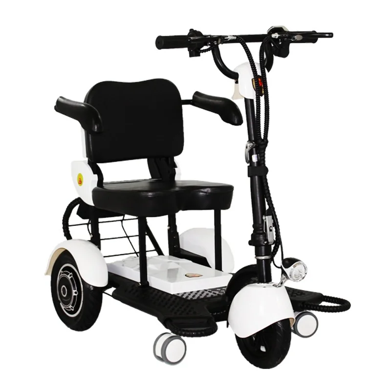 3 Wheel Mobility Scooters for Elderly Disabled Foldable Lightweight 300W 48V Lithium Battery Electric Tricycle For Adults