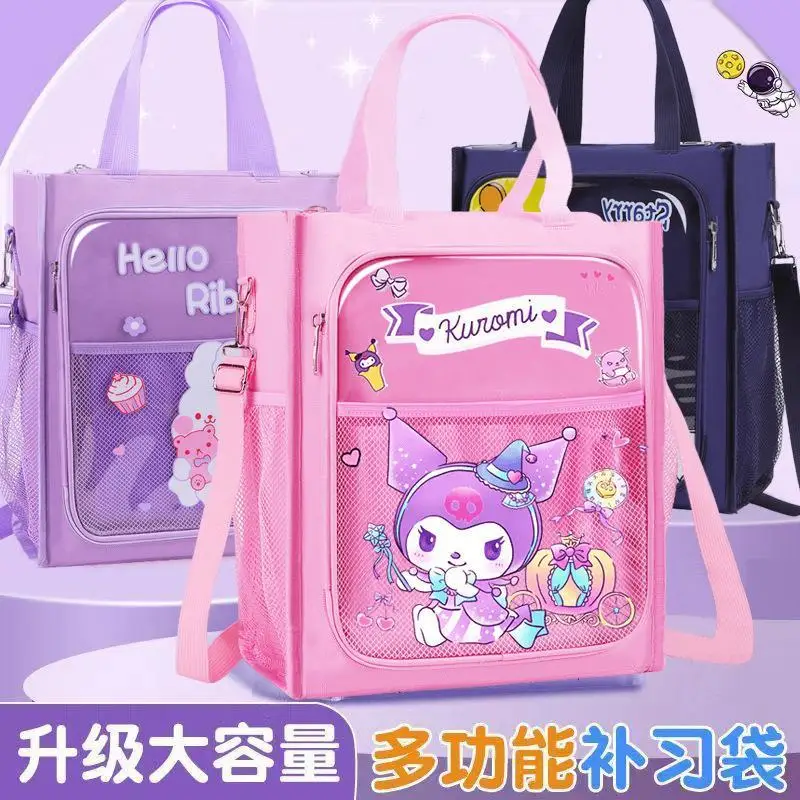 

Сумка Sanrios Kuromi My Melody, сумка для документов, детская красивая художественная сумка, сумка-мессенджер высокой вместимости, модный праздничный подарок