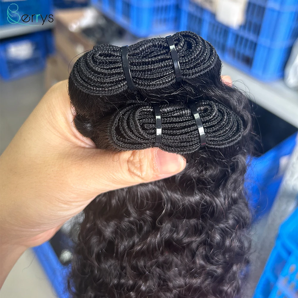 Burmese Curly Human Hair Bundles 1/3/4 Pcs/Lot Sew In Hair Extensions Narure Color 100% Unprocessed Curly Wave Virgin Hair