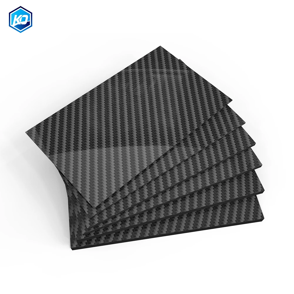 245x300MM 3K Carbon Fiber Sheet Plate Panel Glossy Surface 0.5mm 1mm 1.5mm 2mm 3mm 4mm 5mm High Composite Hardness RC Model