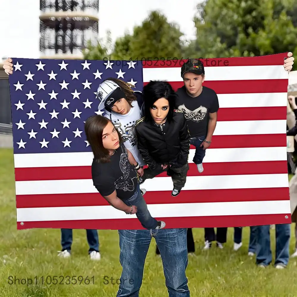 T-Tokio H-Hotel Pink American Hanging Flags Garden Banner Garage Decoration Wall Decor Tapestry Outdoor Home Items