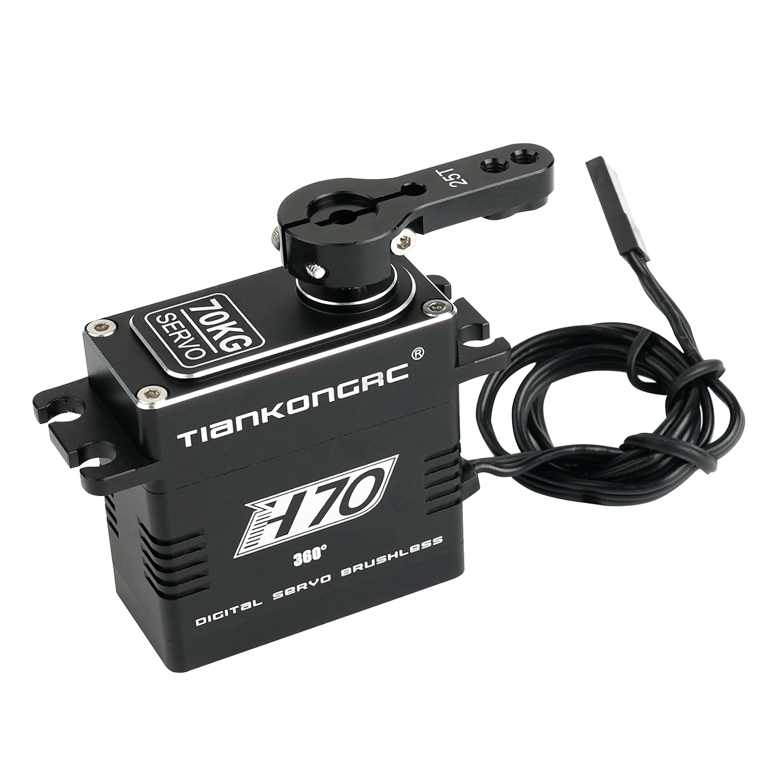 Brushless Digital Servo 70KG Stainless Steel Gears 180/270/360 Degree Waterproof IP67 for DIY 1/10 Crawler Car Boat Model