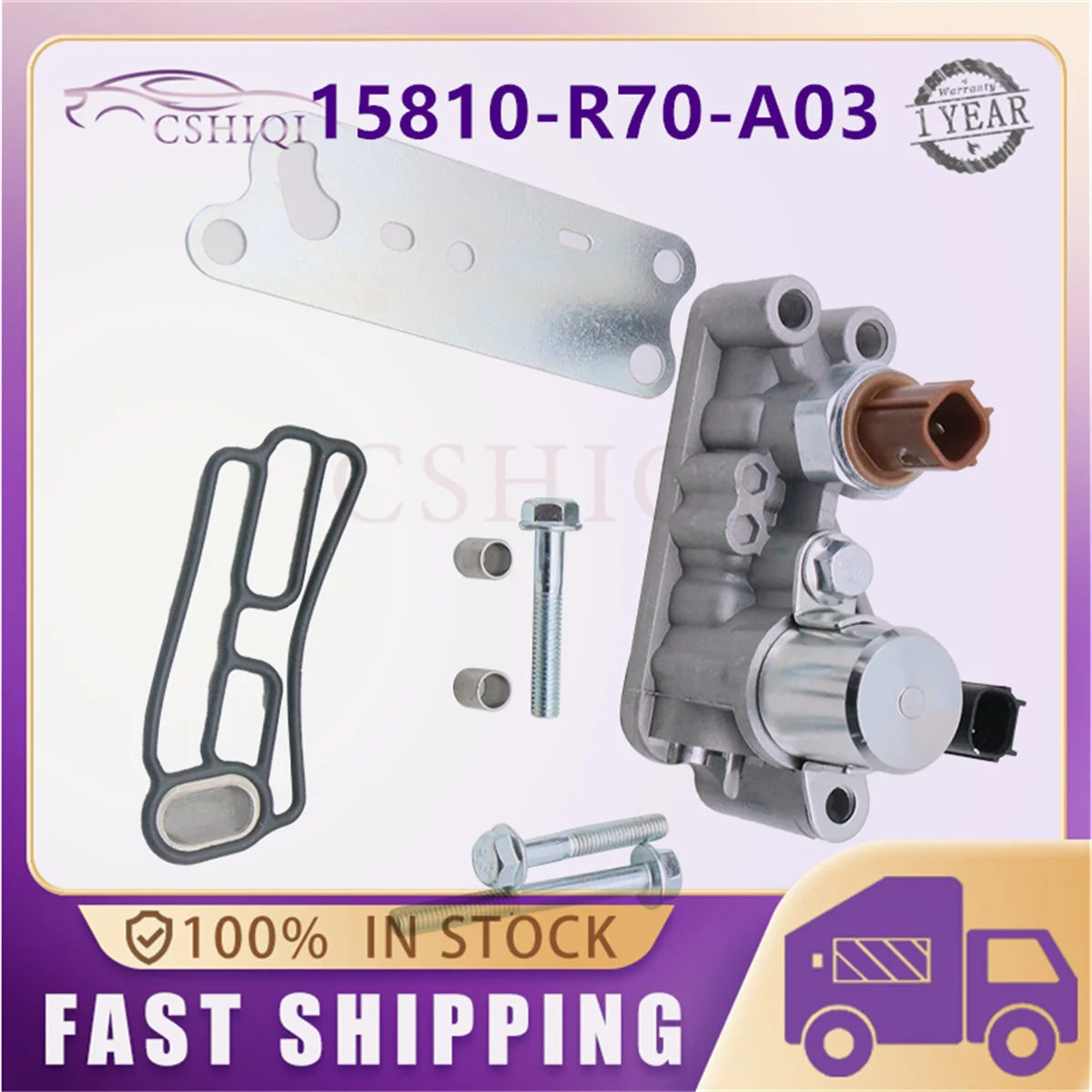 15810-R70-A03 For Honda Accord Odyssey Pilot Acura RDX  Engine Variable Timing Solenoid Spool Valve VTEC 15810R70A03