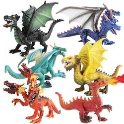 Oenux New Flying Magic Dragon Phoenix Monsters Chinese Dinosaurs Animals Toy Action Figures Model PVC Collection Kids X-mas Gift