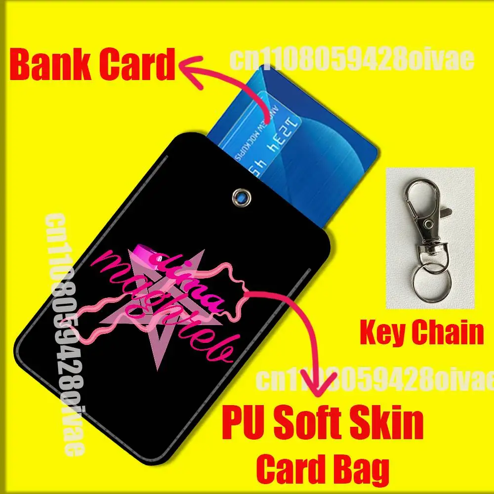 モロッコモロッコ地図パスポートカードホルダーケース ID クリップクレジット銀行地下鉄スリーブ収納袋 PU レザーキーホルダー