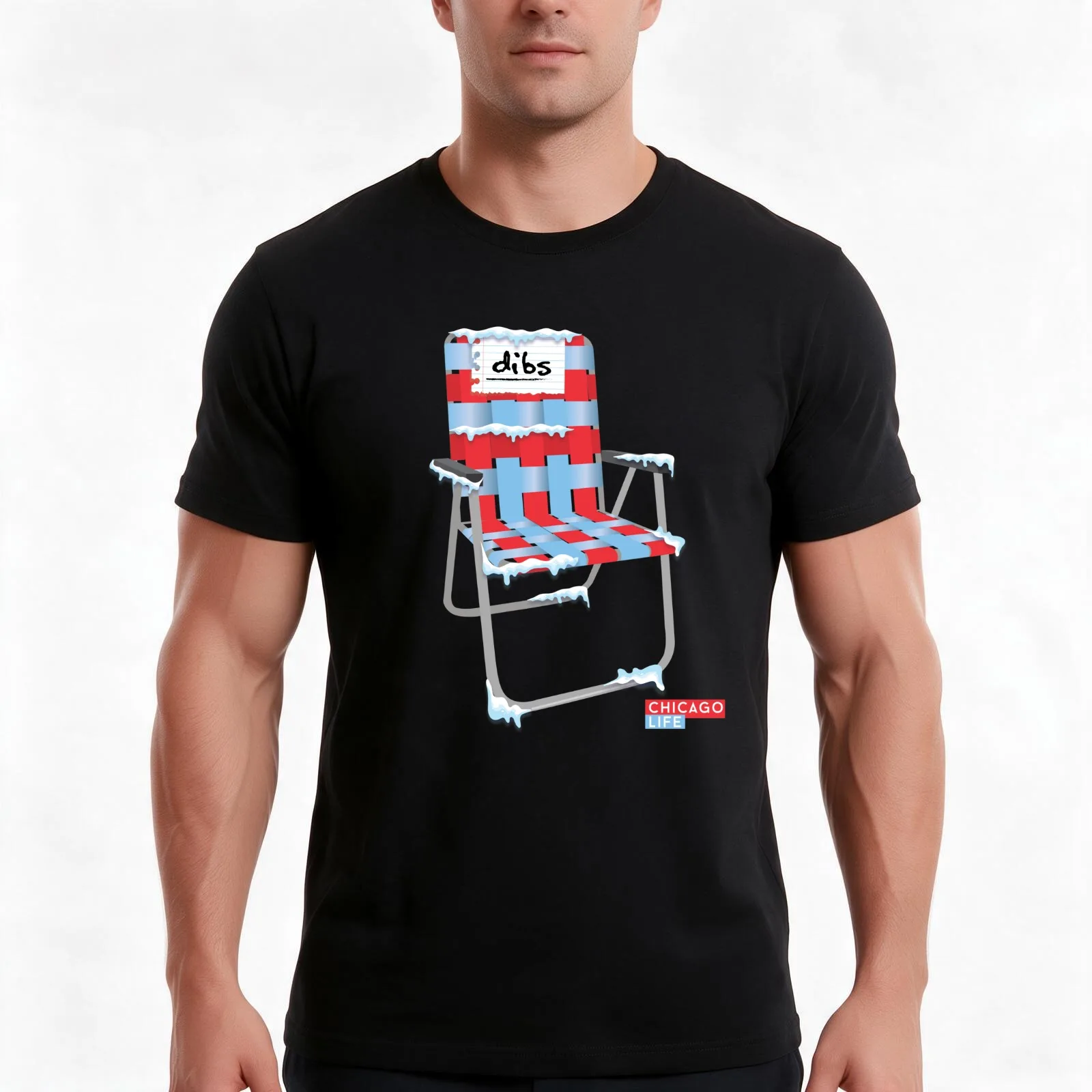 Dibs Chicago Parking Chicago Style Chicago Slang Winter T-Shirt, Summer Casual Cotton Tee, Oversized Streetwear Tops