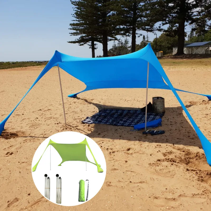 

Customized portable foldable beach canopy, multifunctional sun protection, shading, leisure canopy, outdoor fishing, camping