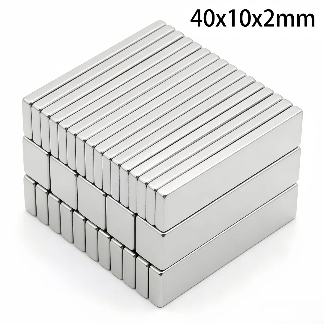 40x10x2mm Sheet Powerful Magnets 40*10*2 Strong Block Magnets For Fridge DIY Building Scientific Craft Education 40x10x2