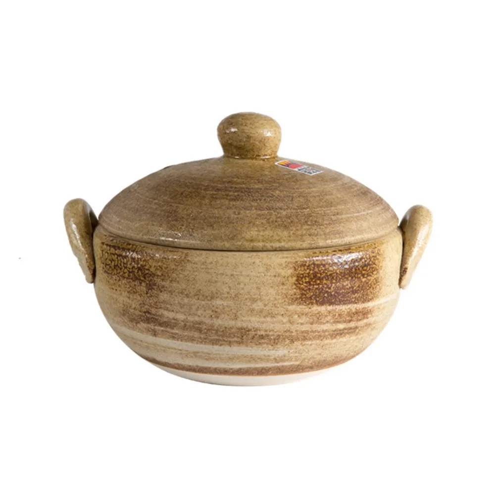 Japanese imported Ilobo casserole pottery double-layer cooking ot hot food ceramic posukiyaki pot clay stew pot.