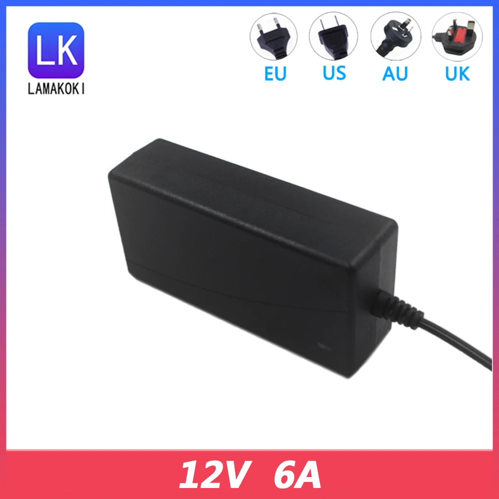 LCD Monitor LCD TV Monitoring Power Cord 12V 6A Power Adapter 26 Inches Below General