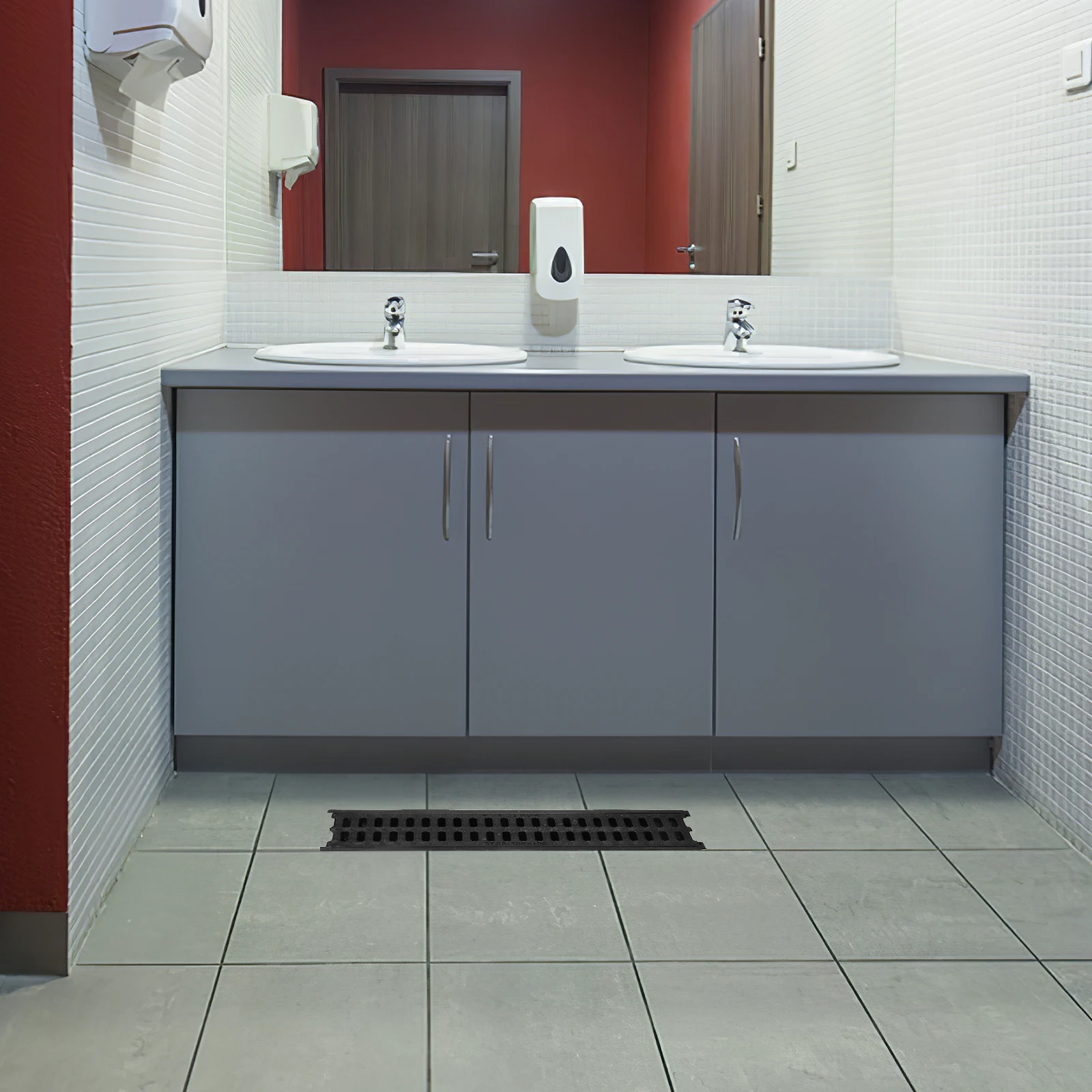 

HDPE Resin U Shaped Drainage Trench Kitchen Bathroom Balcony Plastic Channel Grate System Garden Garage Yard Patio Sidewalk