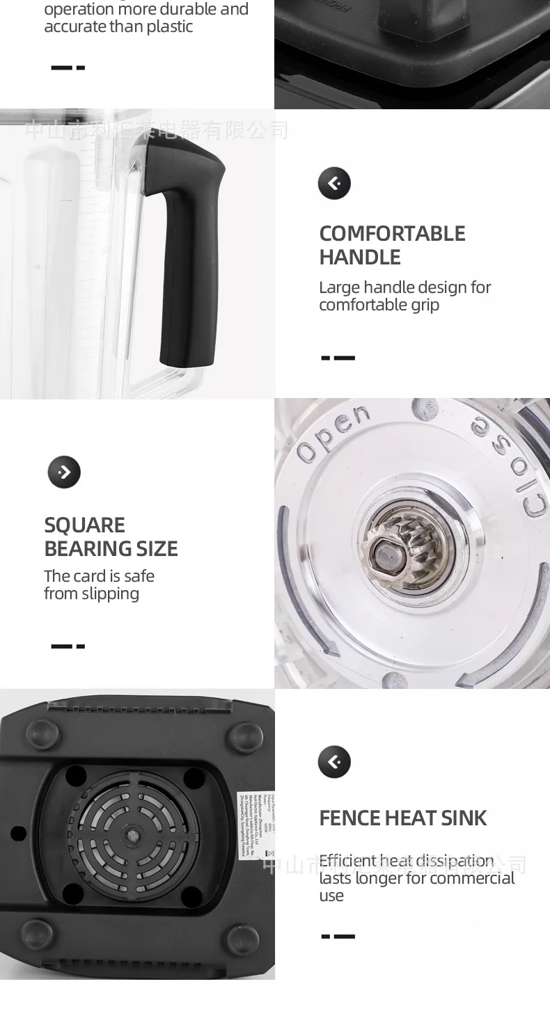 خلاط تجاري أوتوماتيكي بالكامل لكسر الجدار، خلاط ثابت عالي الطاقة، منتج أغذية، ماكينة صنع عصير الجليد، المطابخ