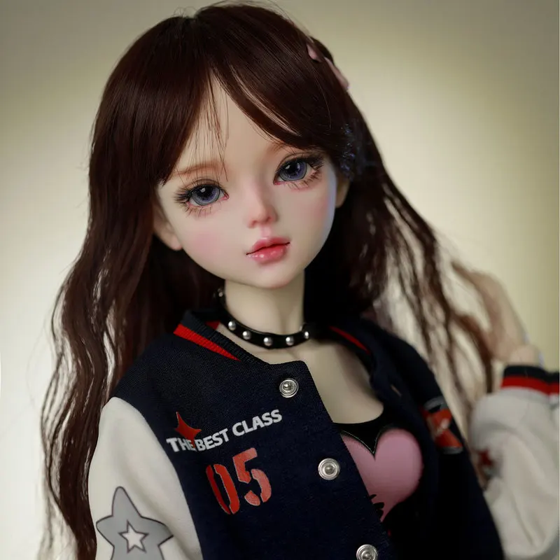 New 1/3 Bjd Doll 60cm Hand Painted Makeup Can Change Eyeball Wig and Clothing Gifts for Girls Handmade Doll Toys