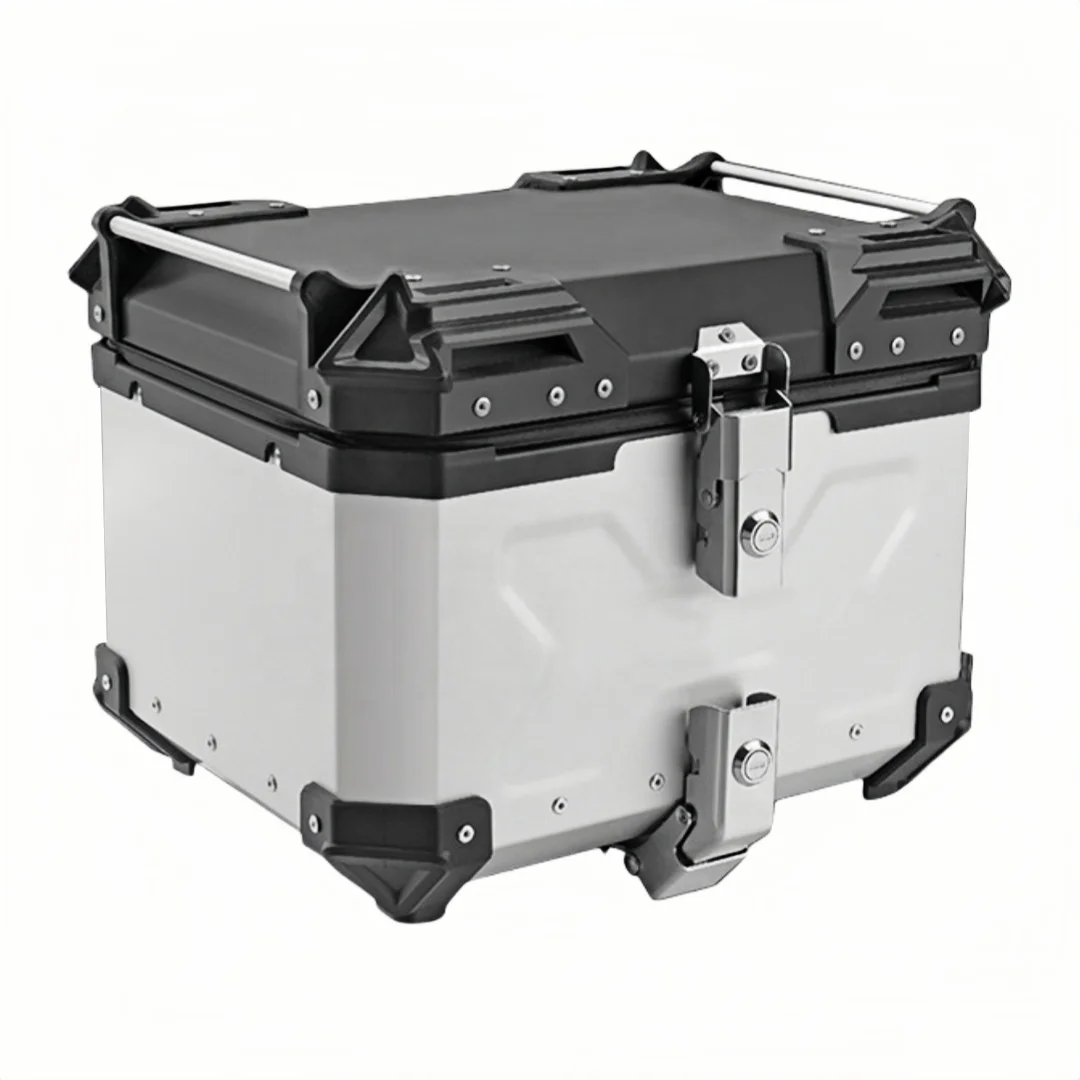 

New Product Aluminum Alloy Motorcycle Tail 45L Motorcycle Rear Metal Motorcycle Storage Top Box Accessories