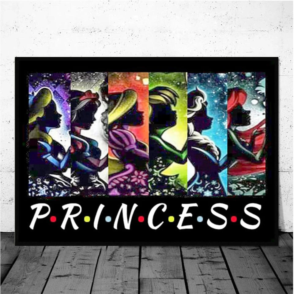 5D Diamond Painting Princesses Disney Cross Stitch Kits Cartoons Full Diamond Embroidery Crystal Handcrafts Home Wall Decor Gift