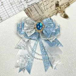 Fashion Women's Collar Flower Lolita Bow Ties Clips Handmade Ribbon Girls Anime Concert Hand Lamp Stick Bows Accessorie Gifts