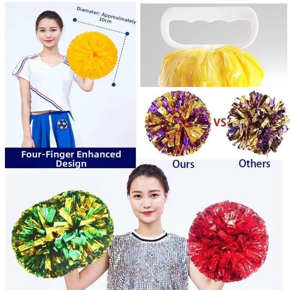 30 cm Kids Game Pom Poms HUISDIER Vier Vinger Ring Juichen Bal Veelkleurige Kom Op Rekwisieten Goedkope Praktische Cheerleading Club levert