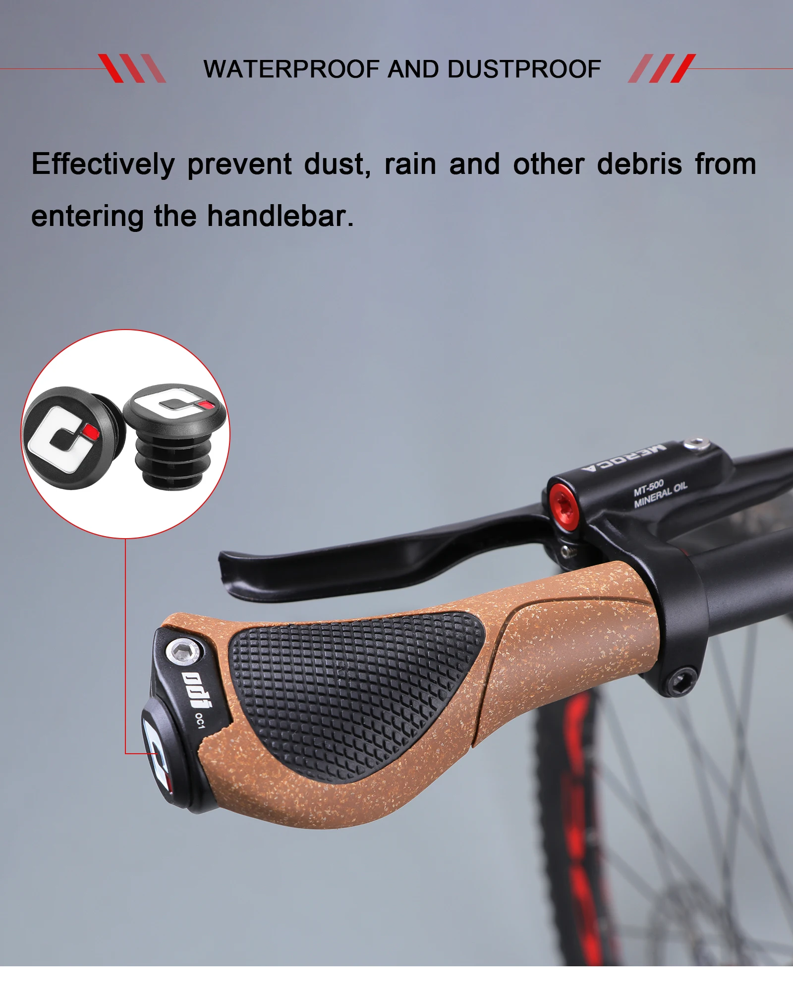 ODI OC1 Fahrrad Ergonomische Eichengriffe MTB Große Pad Fahrradlenkerabdeckung Anti-Rutsch-Griffe Radfahren Gummiballgriff Zubehör – Detail 9
