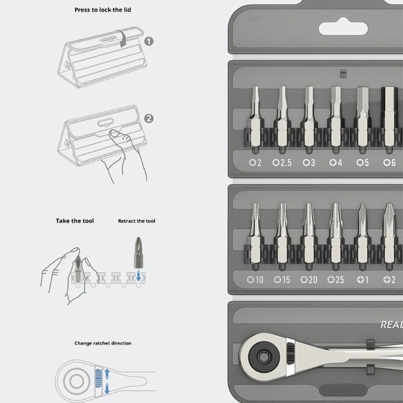 Compacts Cycling Repair Tool 15 In 1 Bicycls Ratchet Wrench Set Foldable Detachable Tool Screwdriver Tip Enduring 69HD