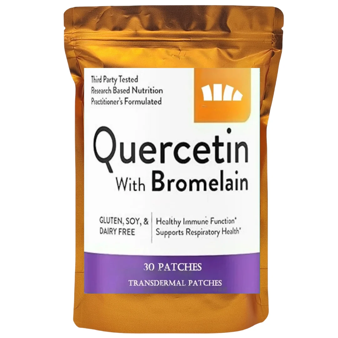 

Кварцетин с трансмиссионными заплатками из бромеля — 30 пластырей, поставка на одну месяц