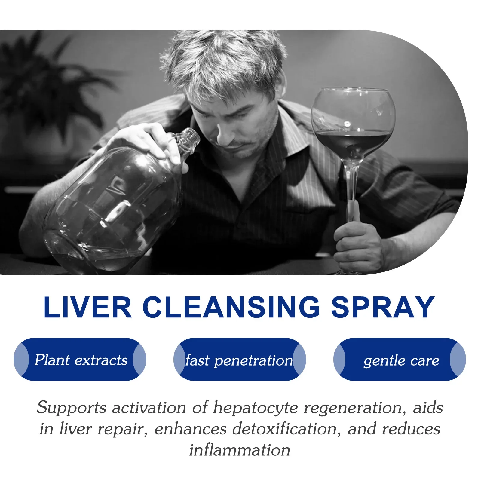 EELHOE Liver Cleaning Spray Relieve Body Fatigue Improve Bad Breath Treatment Fatty Liver Enhance Detoxification Body Care Spray