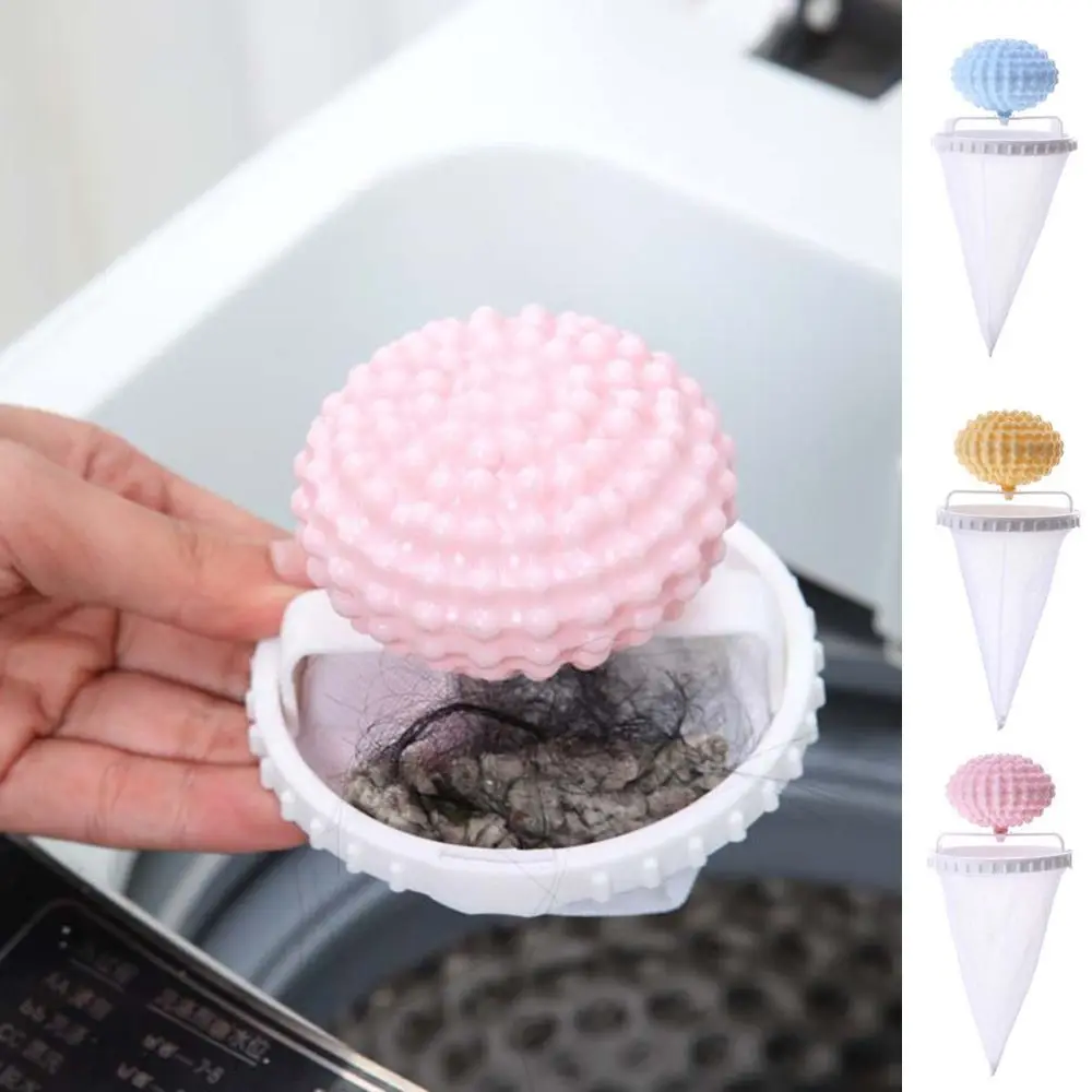 2 in 1 Laundry Balls Convex Filter Reusable Home Washing Machine Clothes Softener Hair Remove Dirt Clean Solid Laundry Balls