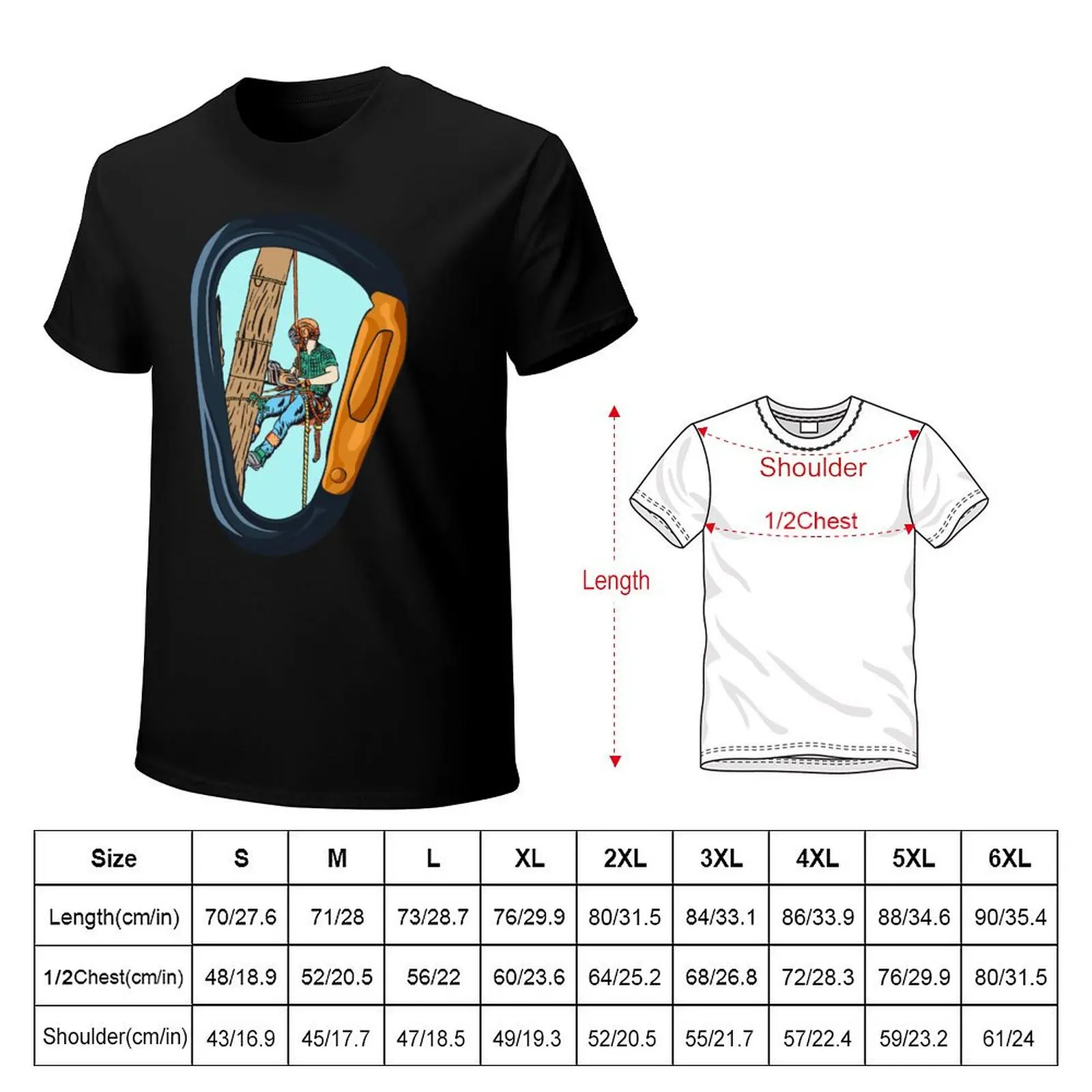 Vintage Arborist Carabiner Art T-Shirt t shirt man plain T-Shirt