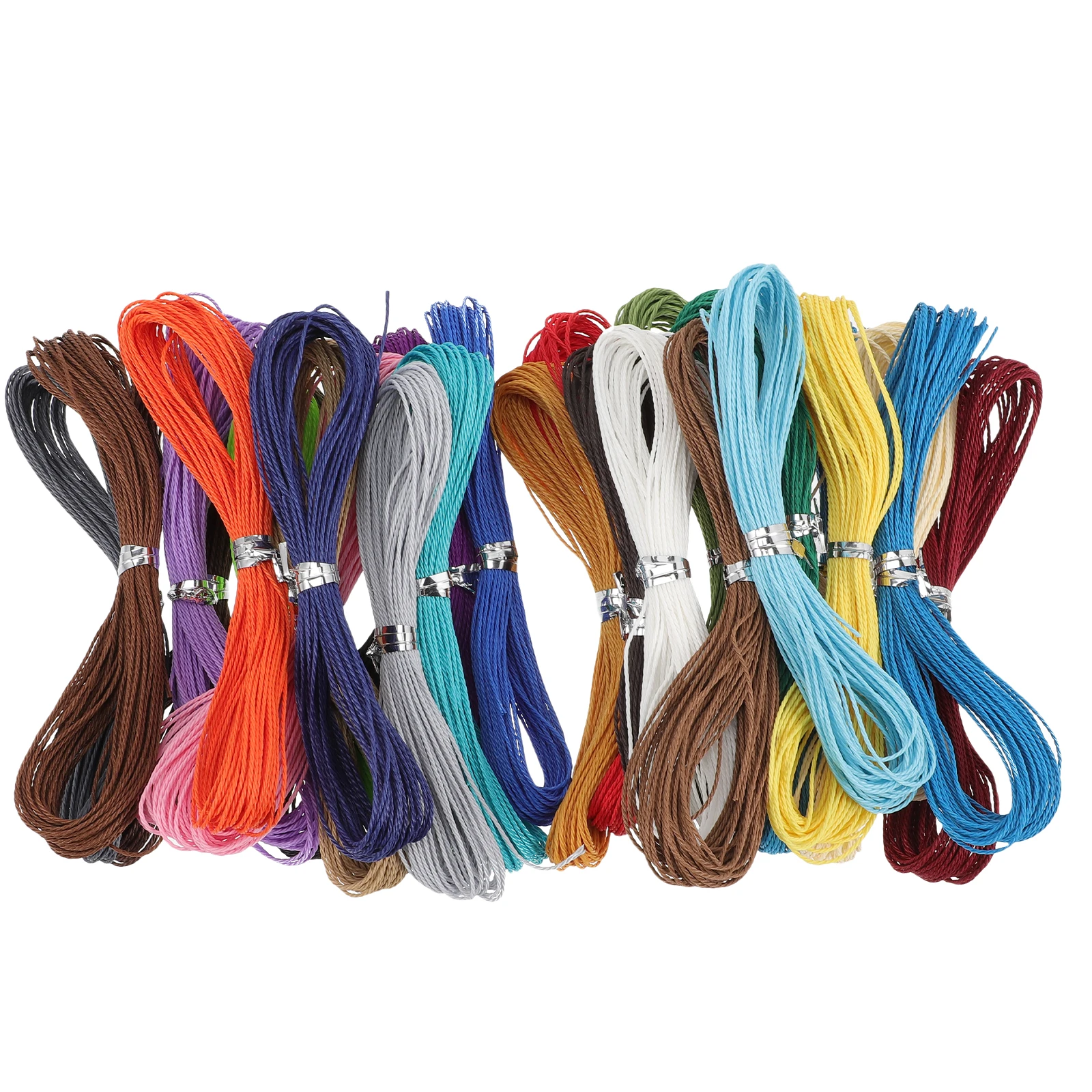 

30 Pcs Polyester Jewelry Making Ropes Wax Cord DIY Necklace Cords Bracelet Straps Beads String Pendant Accessories