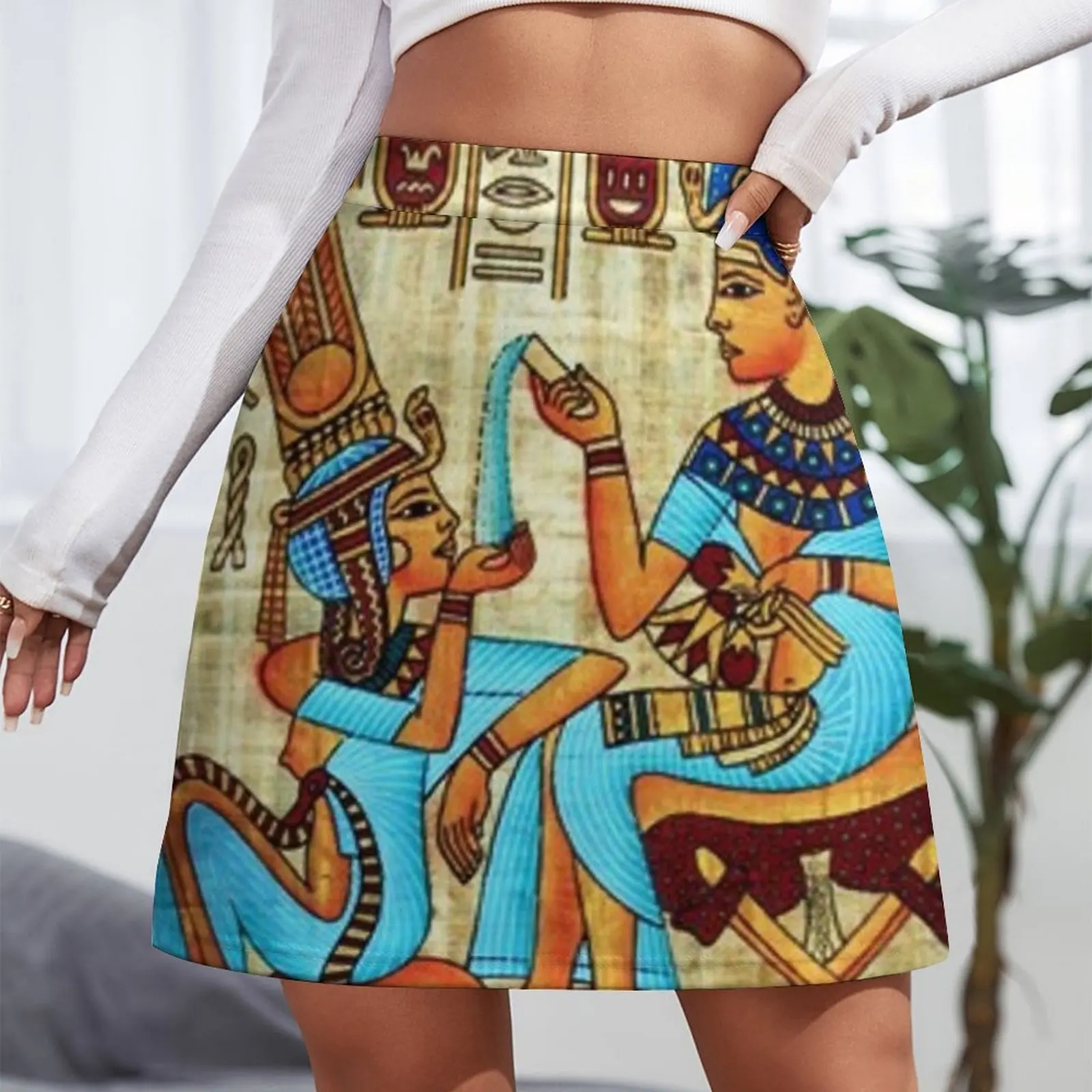 King Tut Perfuming His Wife Mini Skirt women's summer clothing 2023 skirt for woman