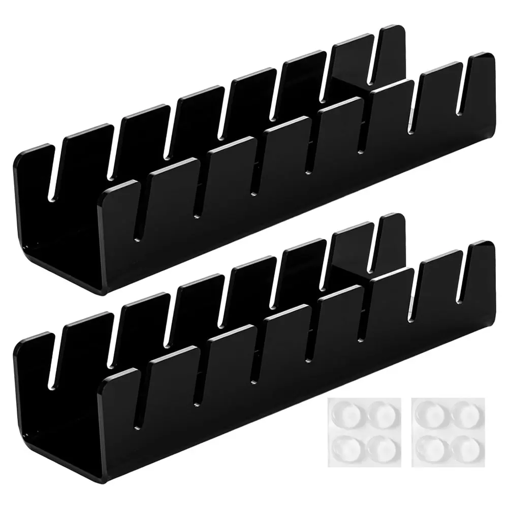 

1 set Hat Display Stand Acrylic Caps Holder for Baseball Hats Tabletop Rack Black 7 Slot Storage Salon Home Use