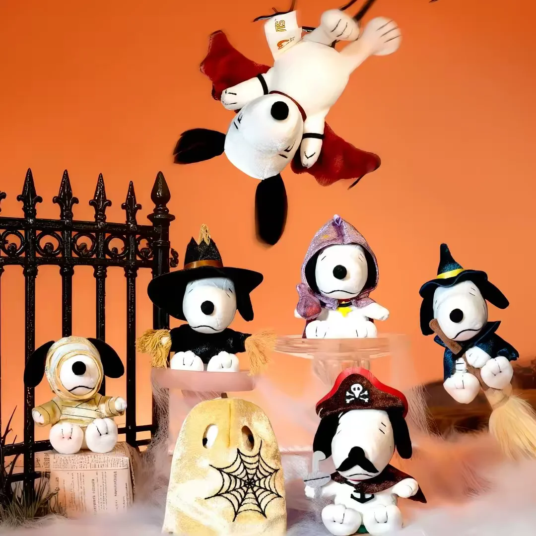 Official Snoopy Plush Keychain Mischief Party Series Blind Box Witch Style Cute Collectible Toy Birthday Gift For Girls