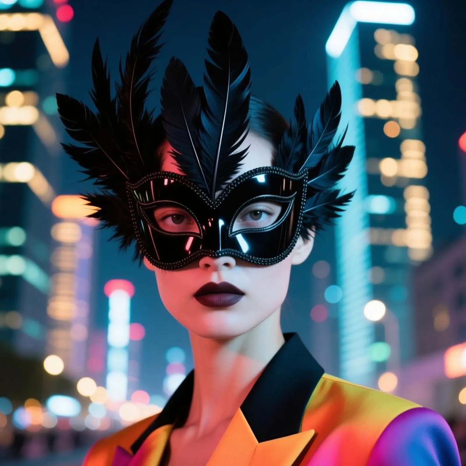 Luxury Diamond-Embellished Leather Feather Mask for Evening Gala Cosplay Ball Masquerade Half-Face Mask Magazine Cover Model pro