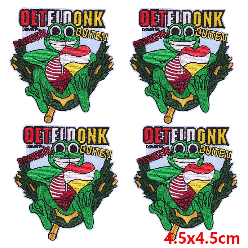 10PCS ขายส่งเนเธอร์แลนด์ Oeteldonk สัญลักษณ์เย็บปักถักร้อยแพทช์สําหรับเสื้อผ้าเนเธอร์แลนด์ Carnival เหล็กบนแพทช์สําหรับเสื้อผ้า DIY